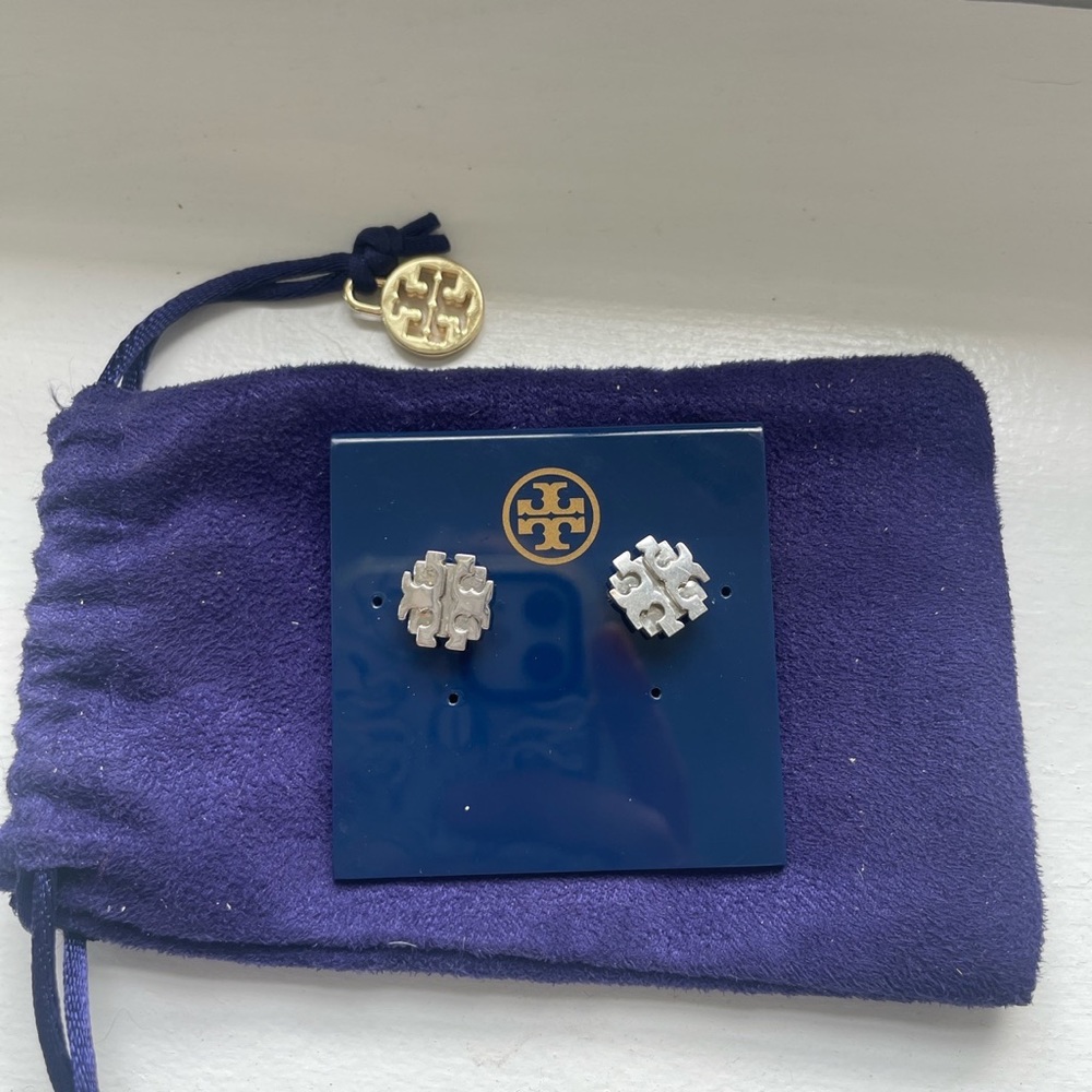 Tory Burch logo stud earrings